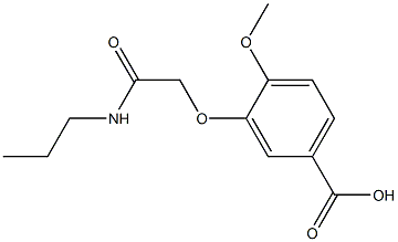 4-methoxy-3-[2-oxo-2-(propylamino)ethoxy]benzoic acid Struktur