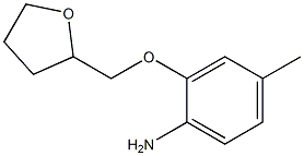 4-methyl-2-(tetrahydrofuran-2-ylmethoxy)aniline Struktur