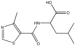 4-methyl-2-[(4-methyl-1,3-thiazol-5-yl)formamido]pentanoic acid Struktur