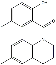 4-methyl-2-[(6-methyl-1,2,3,4-tetrahydroquinolin-1-yl)carbonyl]phenol Struktur