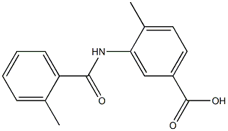 4-methyl-3-[(2-methylbenzoyl)amino]benzoic acid Struktur