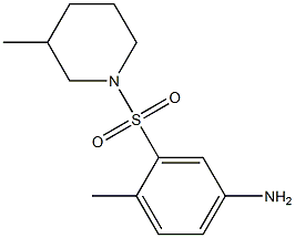 4-methyl-3-[(3-methylpiperidine-1-)sulfonyl]aniline Struktur