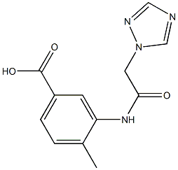 4-methyl-3-[2-(1H-1,2,4-triazol-1-yl)acetamido]benzoic acid Struktur