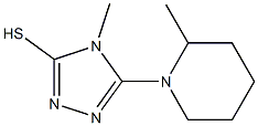 4-methyl-5-(2-methylpiperidin-1-yl)-4H-1,2,4-triazole-3-thiol Struktur