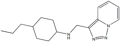 4-propyl-N-{[1,2,4]triazolo[3,4-a]pyridin-3-ylmethyl}cyclohexan-1-amine Struktur