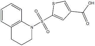 5-(1,2,3,4-tetrahydroquinoline-1-sulfonyl)thiophene-3-carboxylic acid Struktur