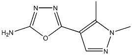 5-(1,5-dimethyl-1H-pyrazol-4-yl)-1,3,4-oxadiazol-2-amine Struktur