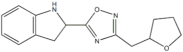 5-(2,3-dihydro-1H-indol-2-yl)-3-(oxolan-2-ylmethyl)-1,2,4-oxadiazole Struktur