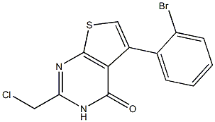 5-(2-bromophenyl)-2-(chloromethyl)-3H,4H-thieno[2,3-d]pyrimidin-4-one Struktur