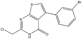 5-(3-bromophenyl)-2-(chloromethyl)-3H,4H-thieno[2,3-d]pyrimidin-4-one Struktur