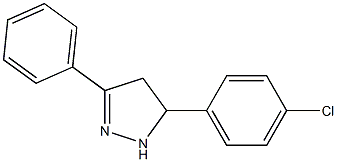 5-(4-chlorophenyl)-3-phenyl-4,5-dihydro-1H-pyrazole Struktur