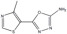 5-(4-methyl-1,3-thiazol-5-yl)-1,3,4-oxadiazol-2-amine Struktur