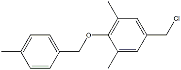 5-(chloromethyl)-1,3-dimethyl-2-[(4-methylphenyl)methoxy]benzene Struktur