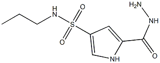 5-(hydrazinocarbonyl)-N-propyl-1H-pyrrole-3-sulfonamide Struktur