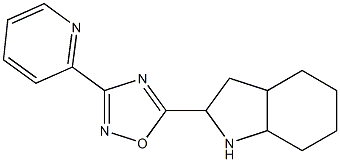 5-(octahydro-1H-indol-2-yl)-3-(pyridin-2-yl)-1,2,4-oxadiazole Struktur