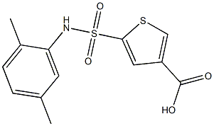 5-[(2,5-dimethylphenyl)sulfamoyl]thiophene-3-carboxylic acid Struktur