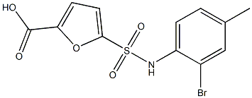 5-[(2-bromo-4-methylphenyl)sulfamoyl]furan-2-carboxylic acid Struktur