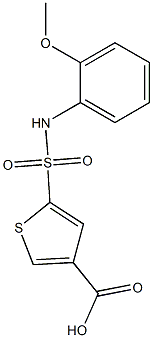 5-[(2-methoxyphenyl)sulfamoyl]thiophene-3-carboxylic acid Struktur