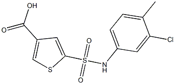 5-[(3-chloro-4-methylphenyl)sulfamoyl]thiophene-3-carboxylic acid Struktur