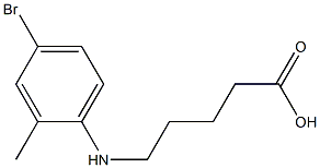 5-[(4-bromo-2-methylphenyl)amino]pentanoic acid Struktur