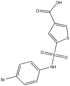 5-[(4-bromophenyl)sulfamoyl]thiophene-3-carboxylic acid Struktur