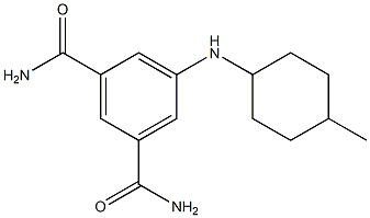 5-[(4-methylcyclohexyl)amino]benzene-1,3-dicarboxamide Struktur