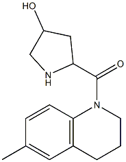 5-[(6-methyl-1,2,3,4-tetrahydroquinolin-1-yl)carbonyl]pyrrolidin-3-ol Struktur