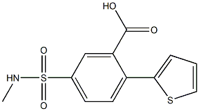 5-[(methylamino)sulfonyl]-2-thien-2-ylbenzoic acid Struktur