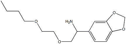 5-[1-amino-2-(2-butoxyethoxy)ethyl]-2H-1,3-benzodioxole Struktur