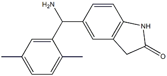 5-[amino(2,5-dimethylphenyl)methyl]-2,3-dihydro-1H-indol-2-one Struktur