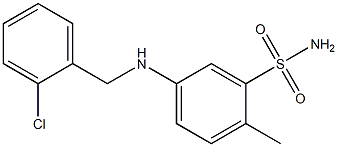 5-{[(2-chlorophenyl)methyl]amino}-2-methylbenzene-1-sulfonamide Struktur