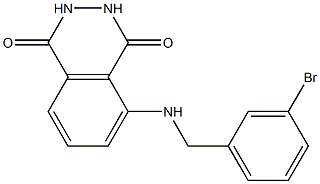 5-{[(3-bromophenyl)methyl]amino}-1,2,3,4-tetrahydrophthalazine-1,4-dione Struktur