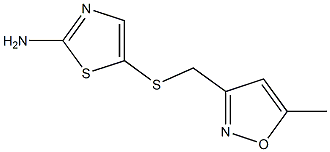 5-{[(5-methyl-1,2-oxazol-3-yl)methyl]sulfanyl}-1,3-thiazol-2-amine Struktur