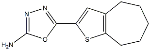 5-{4H,5H,6H,7H,8H-cyclohepta[b]thiophen-2-yl}-1,3,4-oxadiazol-2-amine Struktur