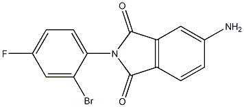 5-amino-2-(2-bromo-4-fluorophenyl)-2,3-dihydro-1H-isoindole-1,3-dione Struktur