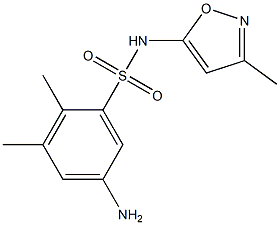 5-amino-2,3-dimethyl-N-(3-methyl-1,2-oxazol-5-yl)benzene-1-sulfonamide Struktur