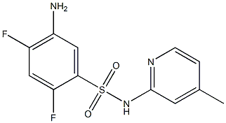 5-amino-2,4-difluoro-N-(4-methylpyridin-2-yl)benzene-1-sulfonamide Struktur