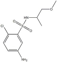 5-amino-2-chloro-N-(1-methoxypropan-2-yl)benzene-1-sulfonamide Struktur