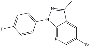 5-bromo-1-(4-fluorophenyl)-3-methyl-1H-pyrazolo[3,4-b]pyridine Struktur