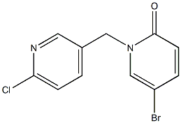 5-bromo-1-[(6-chloropyridin-3-yl)methyl]-1,2-dihydropyridin-2-one Struktur