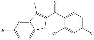 5-bromo-2-[(2,4-dichlorophenyl)carbonyl]-3-methyl-1-benzofuran Struktur