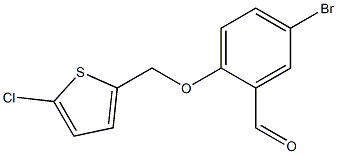 5-bromo-2-[(5-chlorothiophen-2-yl)methoxy]benzaldehyde Struktur