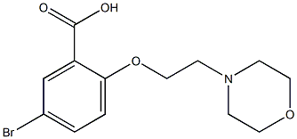 5-bromo-2-[2-(morpholin-4-yl)ethoxy]benzoic acid Struktur