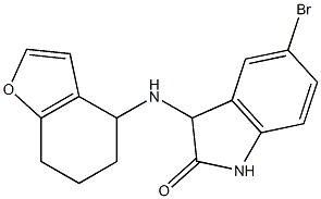 5-bromo-3-(4,5,6,7-tetrahydro-1-benzofuran-4-ylamino)-2,3-dihydro-1H-indol-2-one Struktur