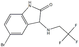 5-bromo-3-[(2,2,2-trifluoroethyl)amino]-1,3-dihydro-2H-indol-2-one Struktur