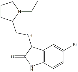 5-bromo-3-{[(1-ethylpyrrolidin-2-yl)methyl]amino}-2,3-dihydro-1H-indol-2-one Struktur