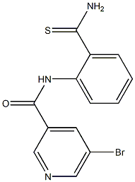 5-bromo-N-(2-carbamothioylphenyl)pyridine-3-carboxamide Struktur