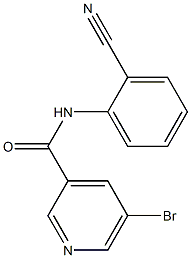 5-bromo-N-(2-cyanophenyl)pyridine-3-carboxamide Struktur