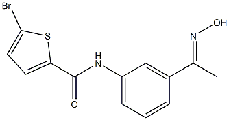 5-bromo-N-{3-[(1E)-N-hydroxyethanimidoyl]phenyl}thiophene-2-carboxamide Struktur