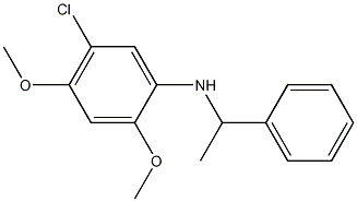 5-chloro-2,4-dimethoxy-N-(1-phenylethyl)aniline Struktur